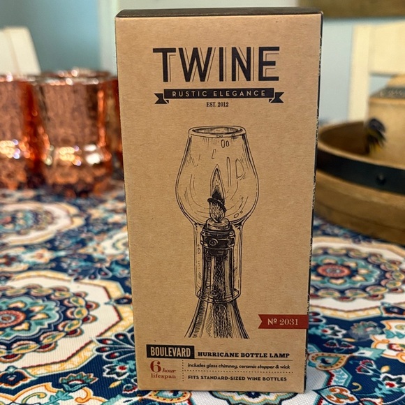 New in Box - Boulevard Hurricane Bottle Lamp - Clear Glass - Picture 1 of 4